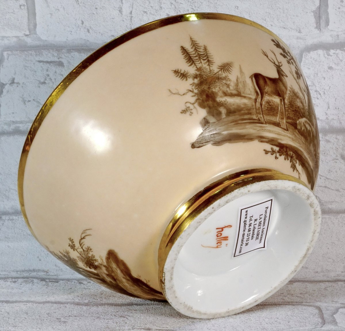 Large Paris Porcelain Bowl / Jatte - Halley Workshop - Empire Period-photo-3