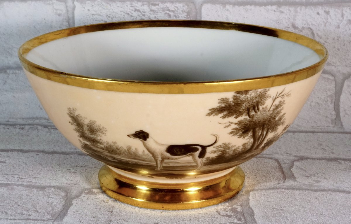 Large Paris Porcelain Bowl / Jatte - Halley Workshop - Empire Period-photo-5