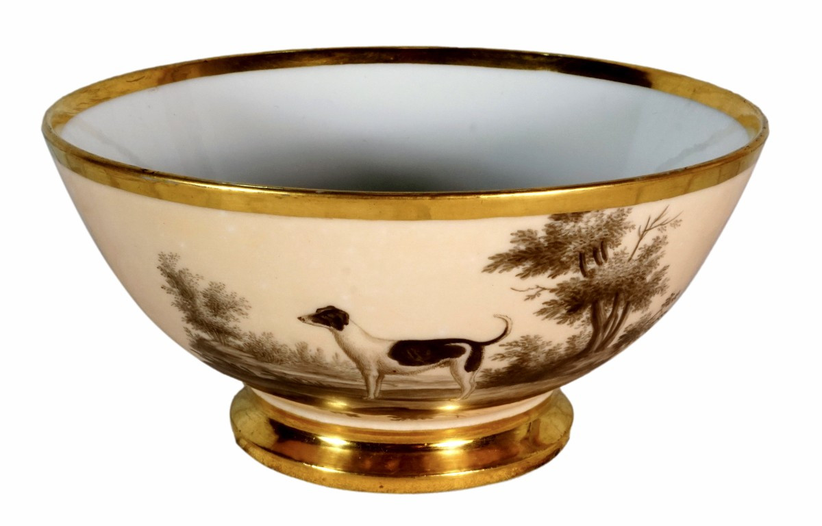 Large Paris Porcelain Bowl / Jatte - Halley Workshop - Empire Period