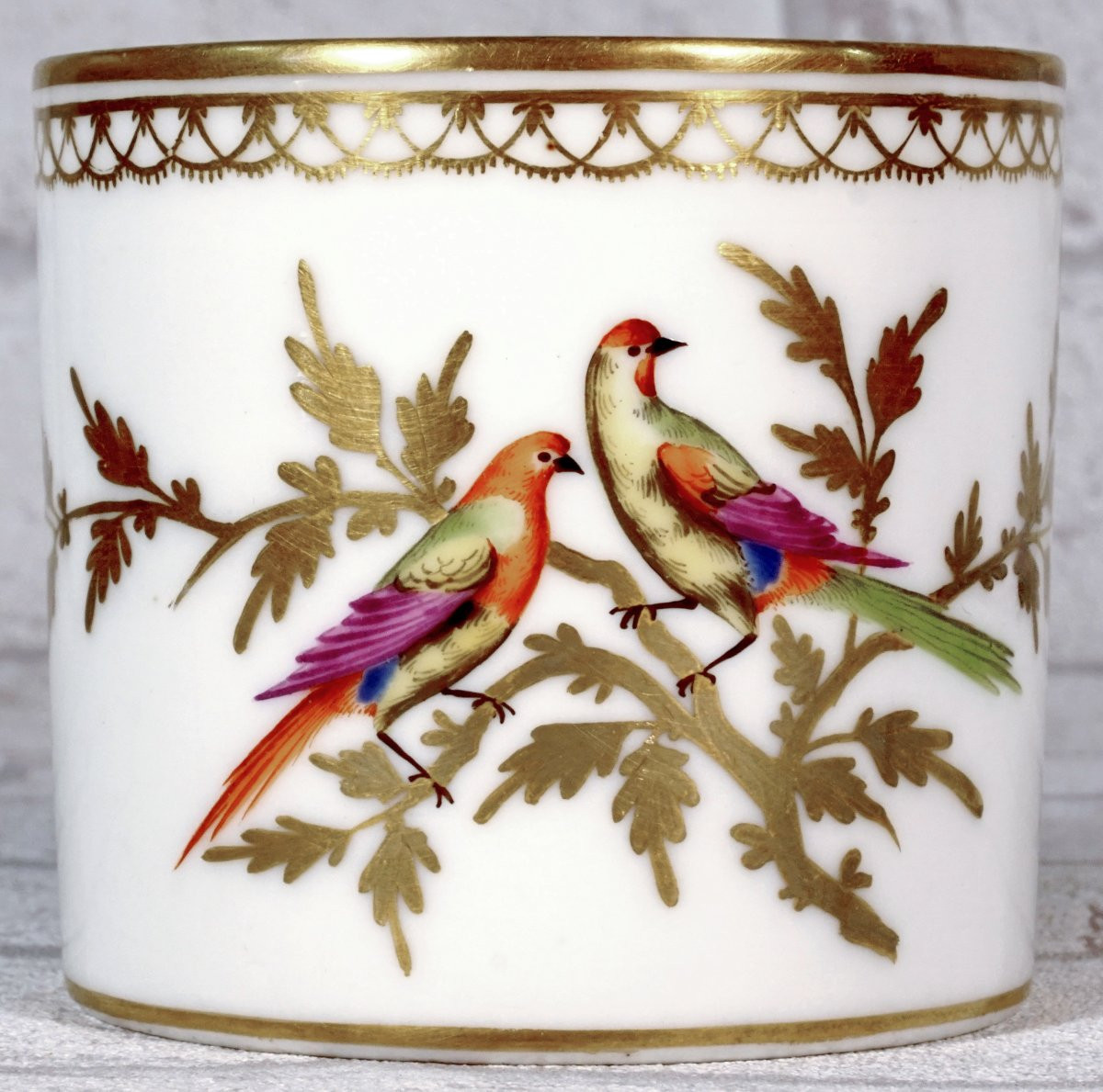 Tasse And Its Soucoupe In Porcelain Of Paris - Manufacture / Atelier Vve Et Cie - Ep. XVIIIe-photo-2