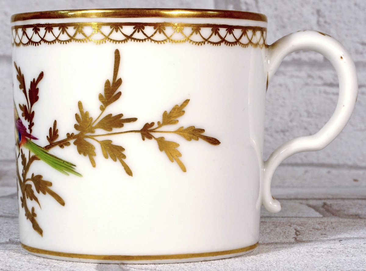 Tasse And Its Soucoupe In Porcelain Of Paris - Manufacture / Atelier Vve Et Cie - Ep. XVIIIe-photo-3