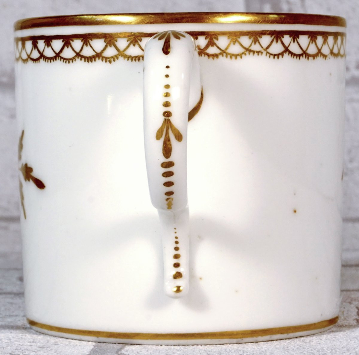 Tasse And Its Soucoupe In Porcelain Of Paris - Manufacture / Atelier Vve Et Cie - Ep. XVIIIe-photo-4
