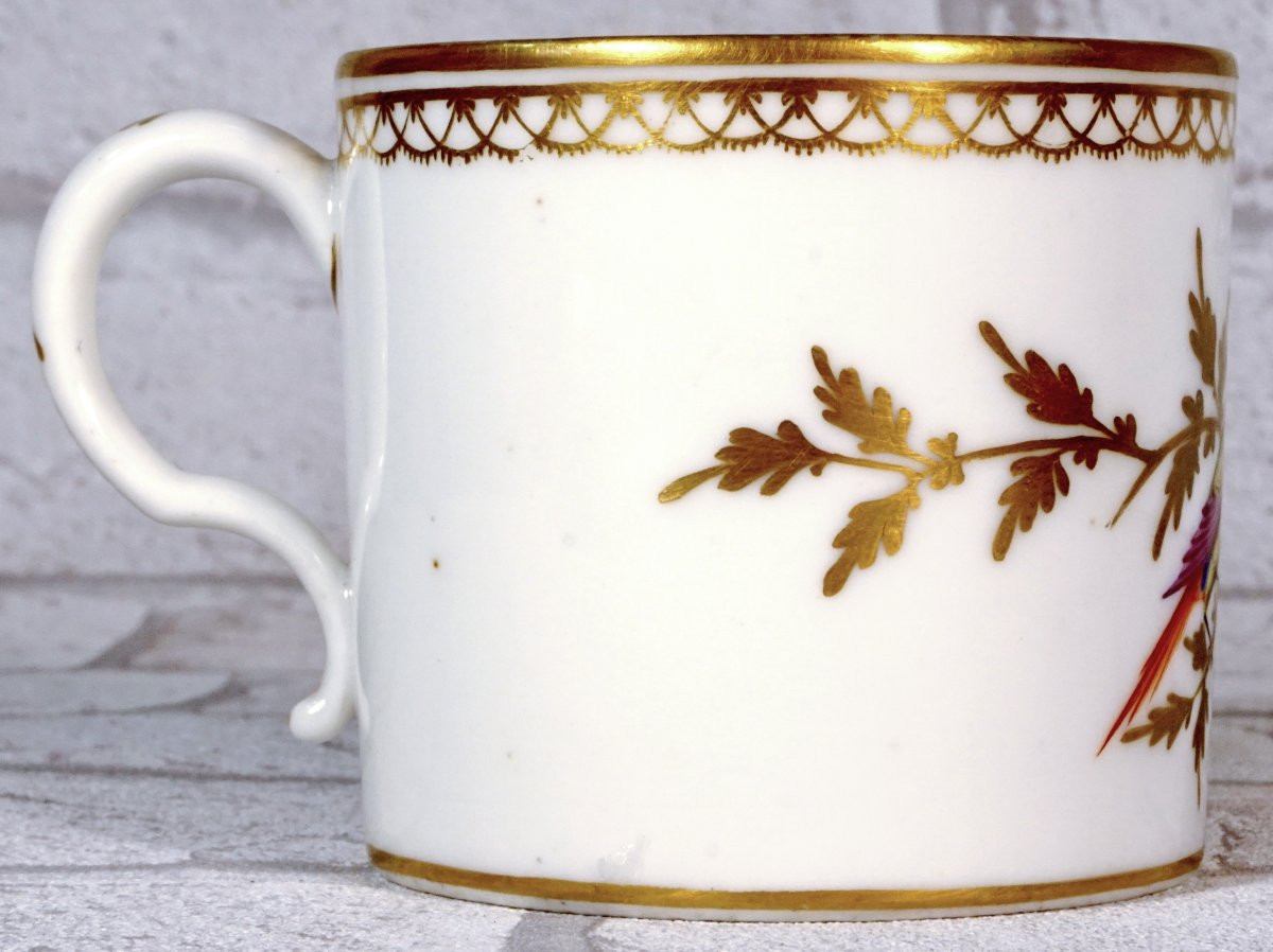 Tasse And Its Soucoupe In Porcelain Of Paris - Manufacture / Atelier Vve Et Cie - Ep. XVIIIe-photo-1