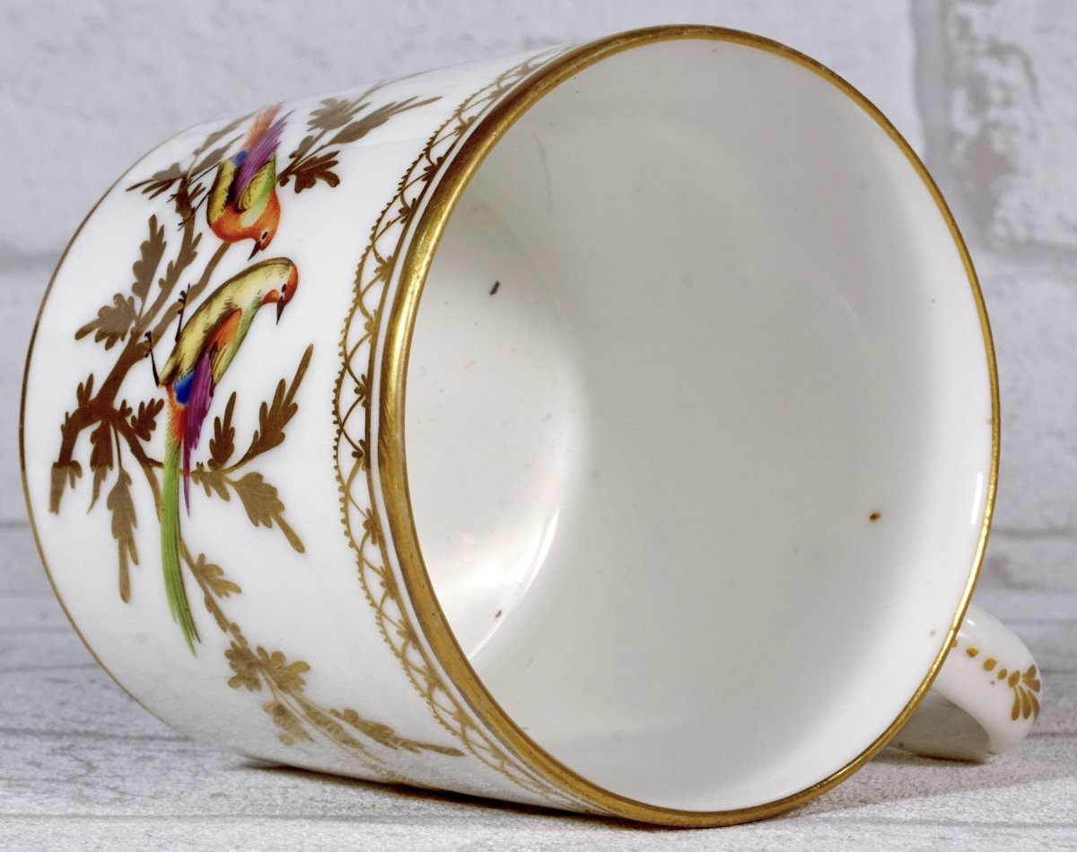 Tasse And Its Soucoupe In Porcelain Of Paris - Manufacture / Atelier Vve Et Cie - Ep. XVIIIe-photo-2