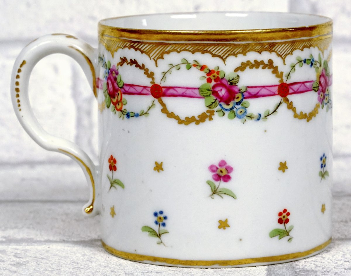 TASSE et sa SOUCOUPE en porcelaine de BORDEAUX - Atelier de VERNEUILH et NEVEU - Ep. XVIIIe-photo-4