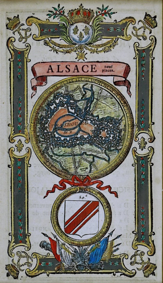ALSACE - RARE PLAN de STRASBOURG - Gravure - Ep. XVIIIe-photo-3