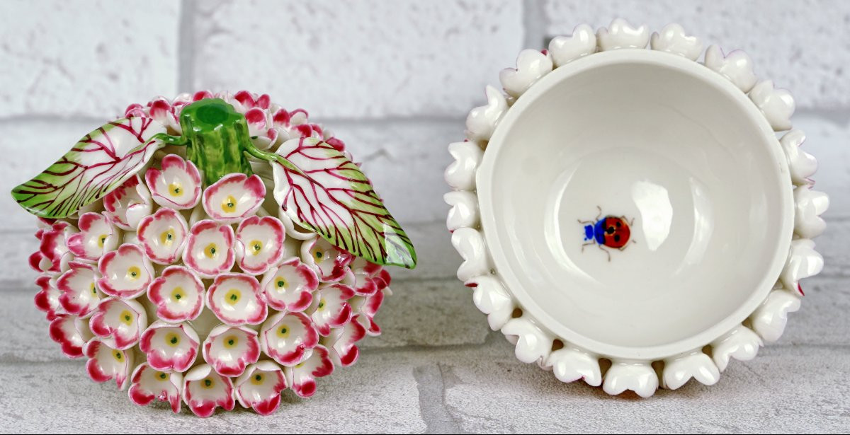 Didier GARDILLOU - BOITE dite "BOULE DE NEIGE ROSE" - Trompe l'Oeil en porcelaine-photo-1