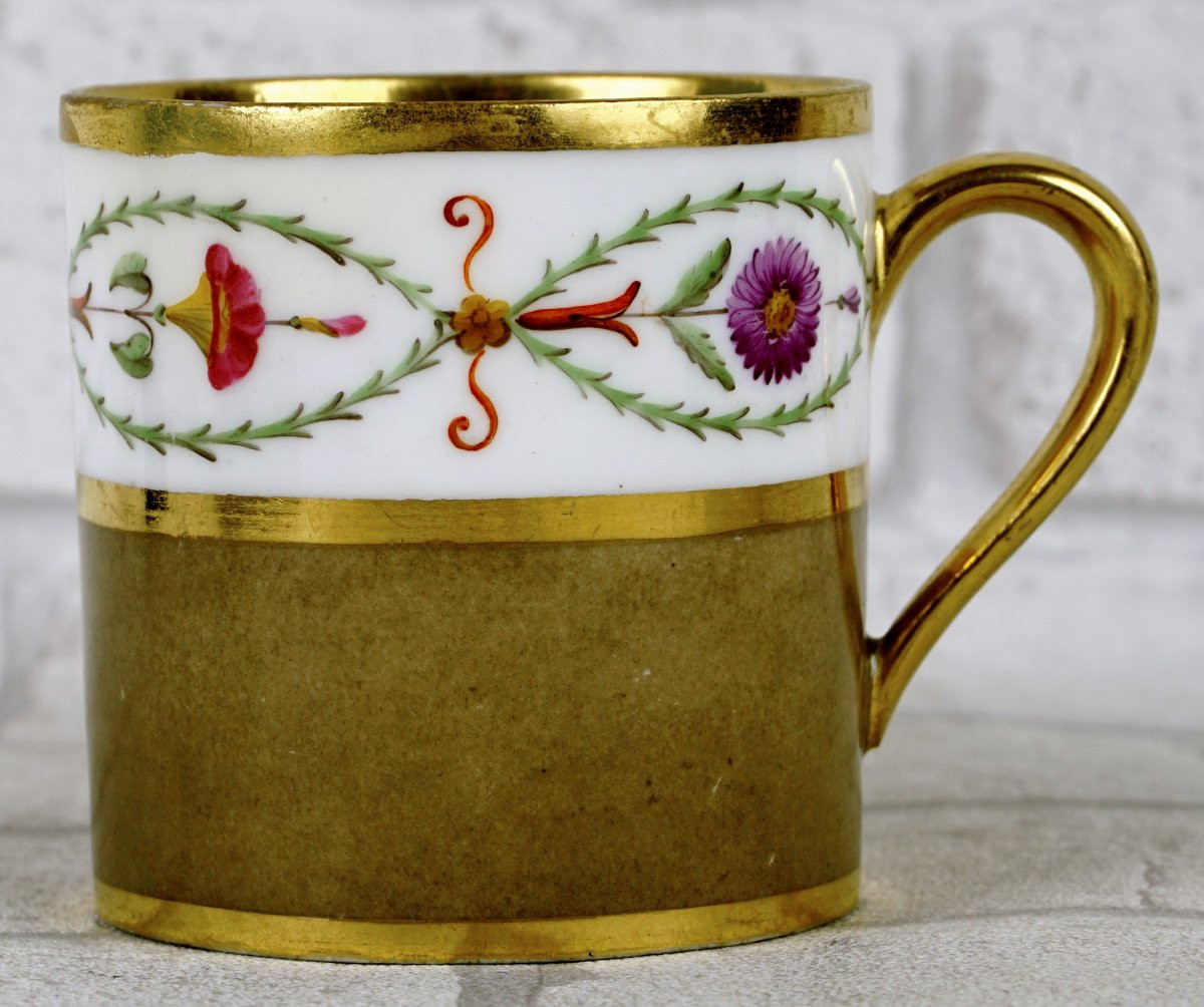 Tasse Litron And Its Soucoupe In Porcelain Of Sèvres - Manufacture Imperiale - Ep. Empire-photo-2