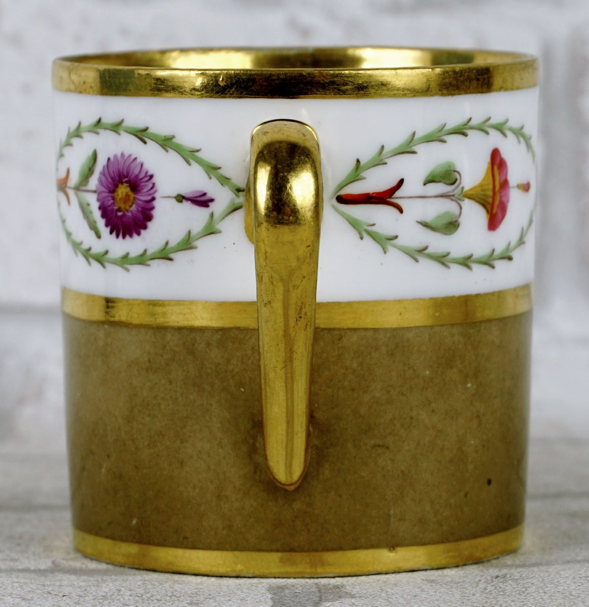 Tasse Litron And Its Soucoupe In Porcelain Of Sèvres - Manufacture Imperiale - Ep. Empire-photo-3