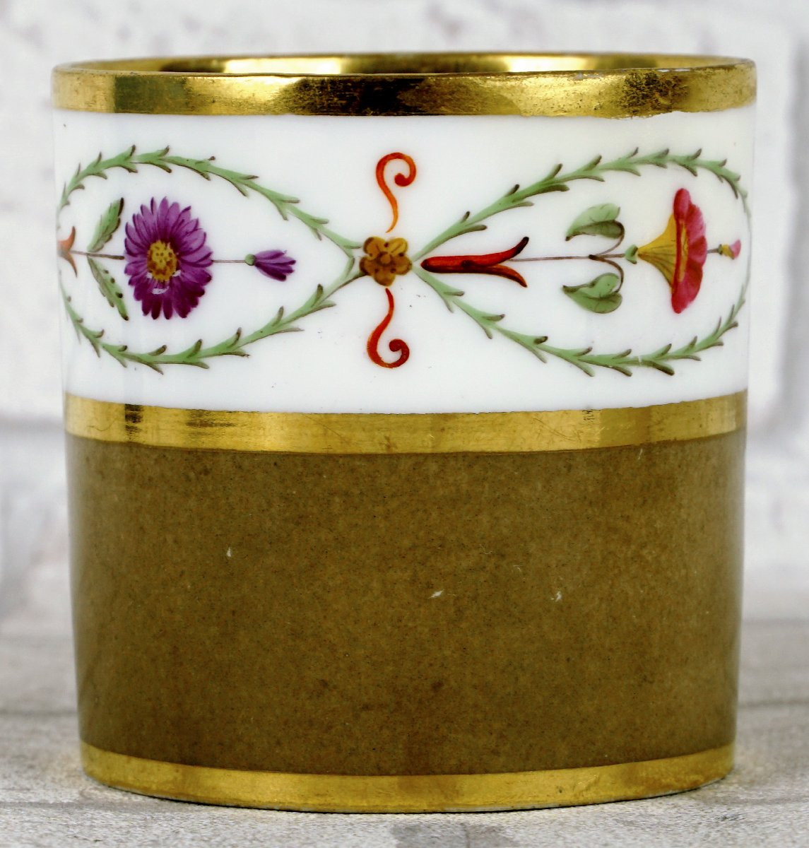 Tasse Litron And Its Soucoupe In Porcelain Of Sèvres - Manufacture Imperiale - Ep. Empire-photo-1