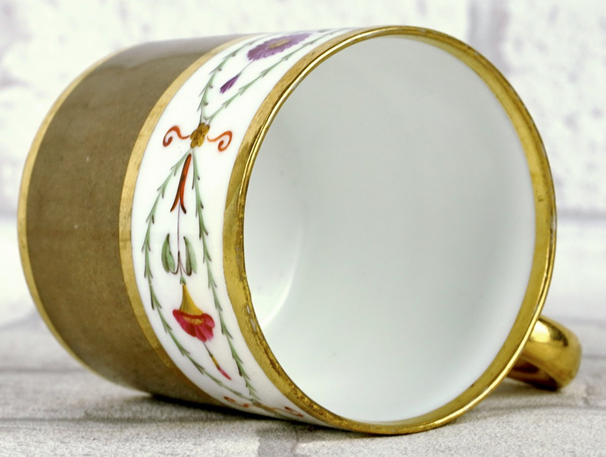 Tasse Litron And Its Soucoupe In Porcelain Of Sèvres - Manufacture Imperiale - Ep. Empire-photo-2