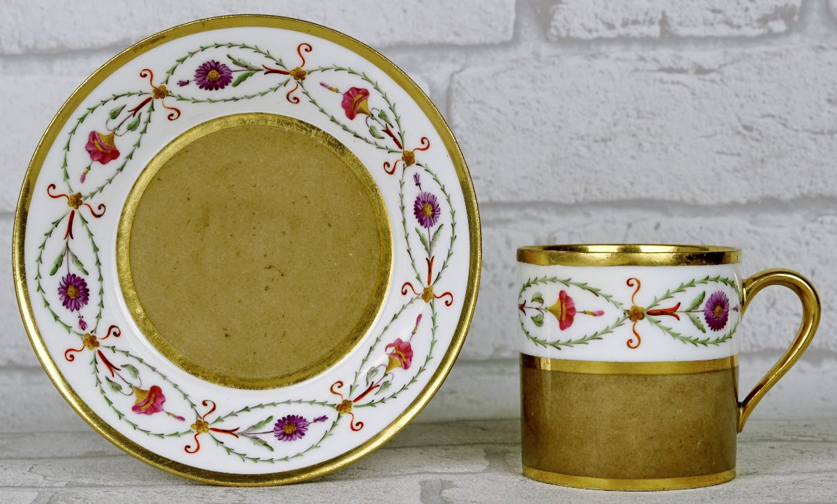 Tasse Litron And Its Soucoupe In Porcelain Of Sèvres - Manufacture Imperiale - Ep. Empire-photo-3