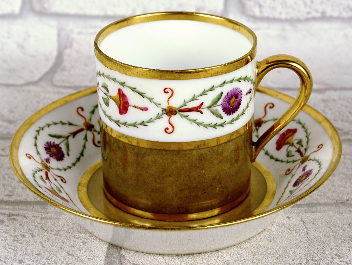 Tasse Litron And Its Soucoupe In Porcelain Of Sèvres - Manufacture Imperiale - Ep. Empire-photo-5