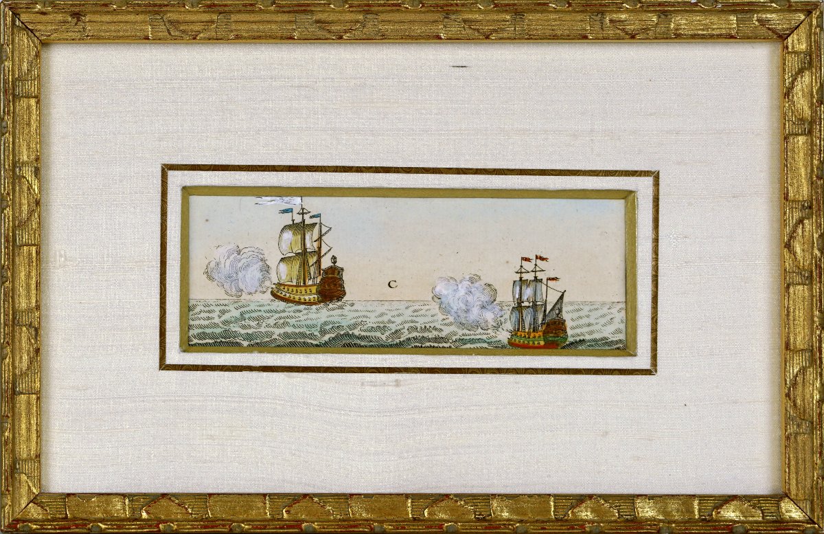 SIGNAUX DE CORRESPONDANCE MARITIME - GRAVURE MARINE  - Ep. XVIIIe