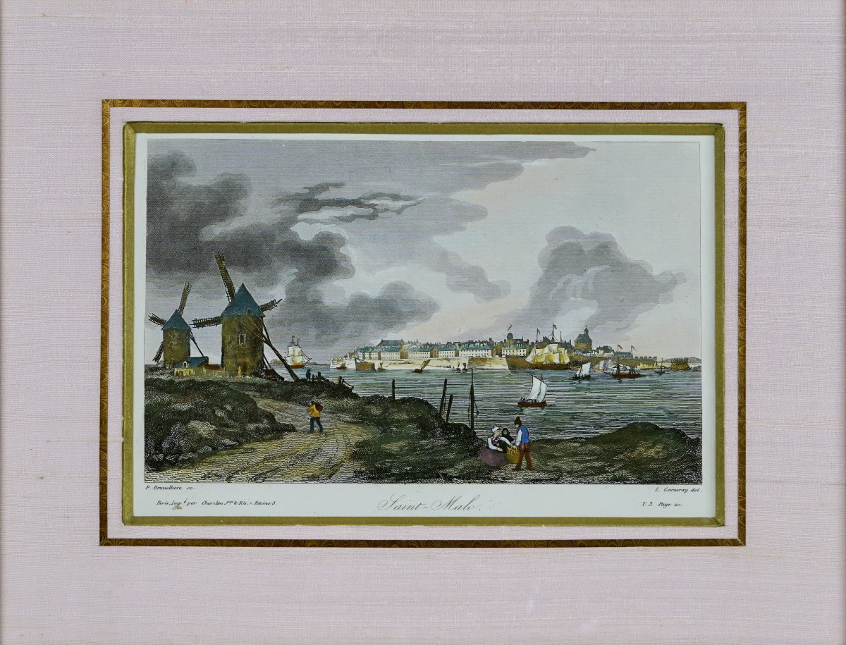 Gravure de la ville de "SAINT MALO" - Ep. 1ere MOITIE XIXe (1837)-photo-4