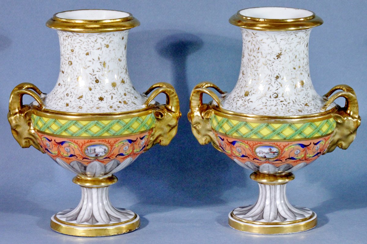 Pair Of Vases - France - Manufacture Indéterminée - Attributed To Paris - 18th C.-photo-8