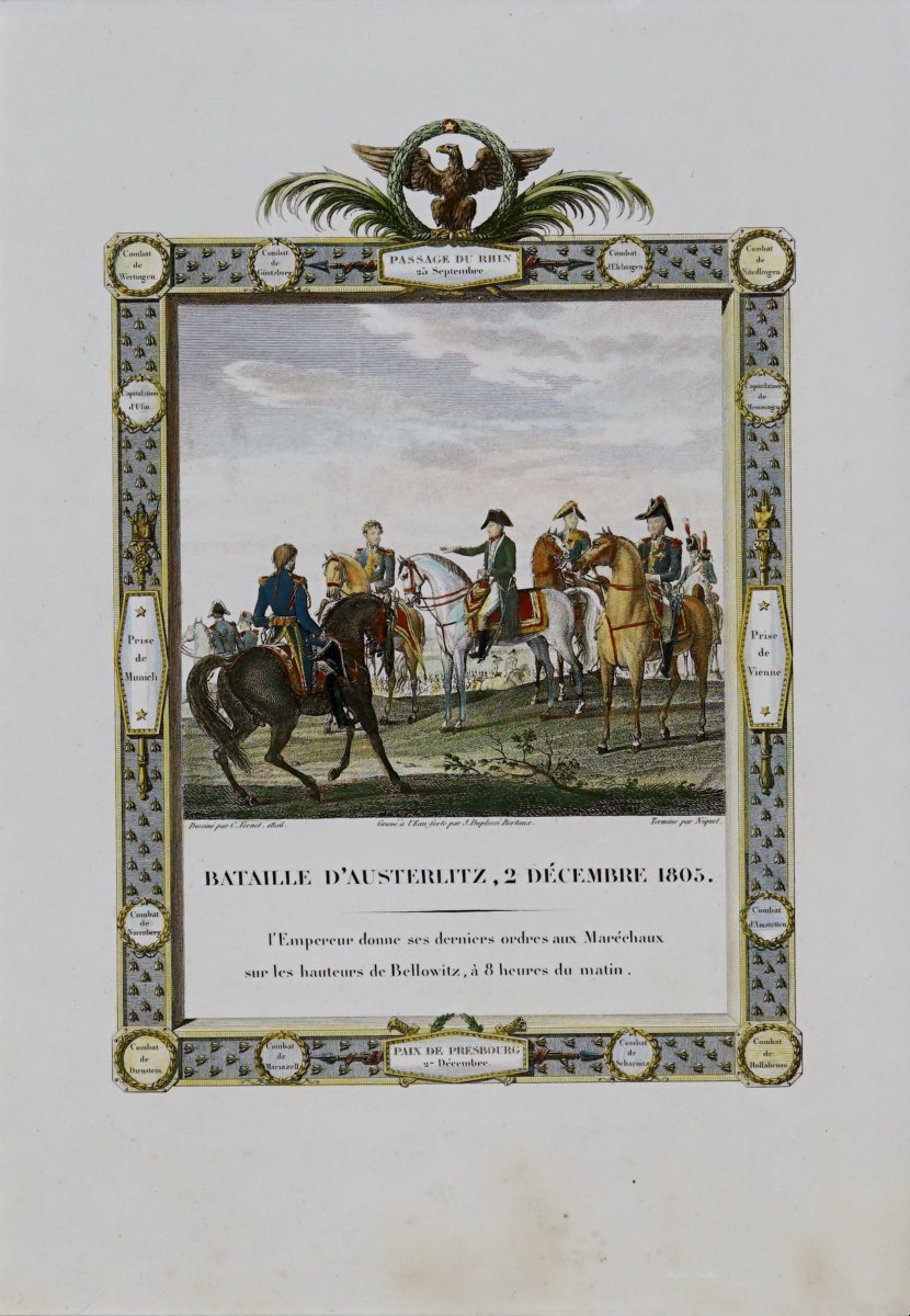 Engraving: Battle Of Austerlitz—december 2, 1805—napoleon I—19th-century Print-photo-3
