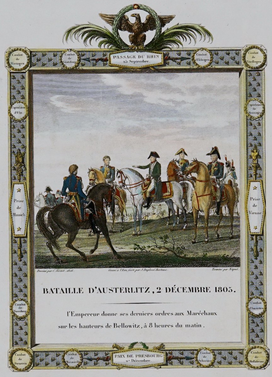 Engraving: Battle Of Austerlitz—december 2, 1805—napoleon I—19th-century Print-photo-4