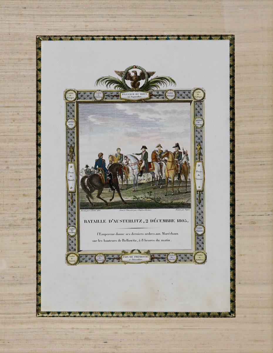 Engraving: Battle Of Austerlitz—december 2, 1805—napoleon I—19th-century Print-photo-1