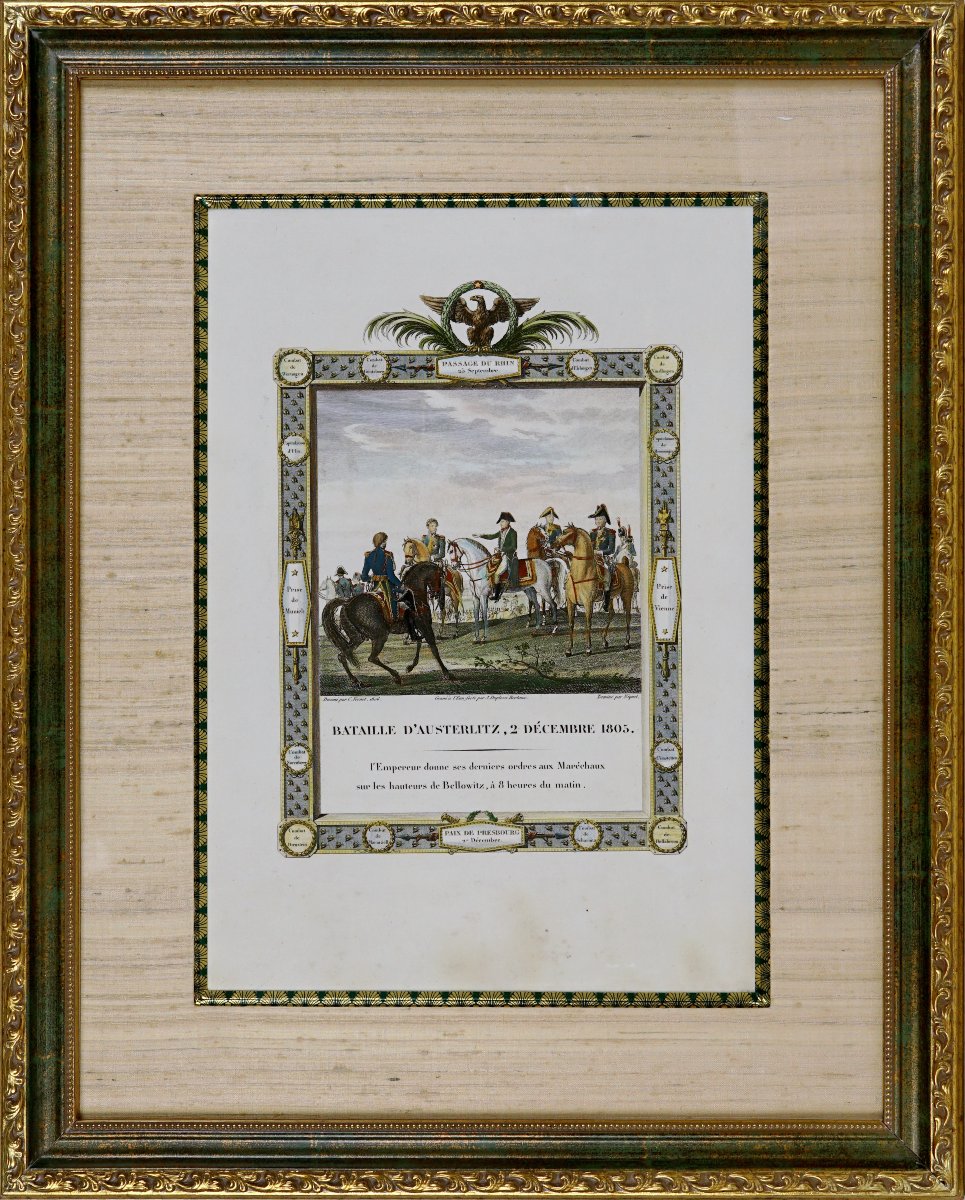 Engraving: Battle Of Austerlitz—december 2, 1805—napoleon I—19th-century Print
