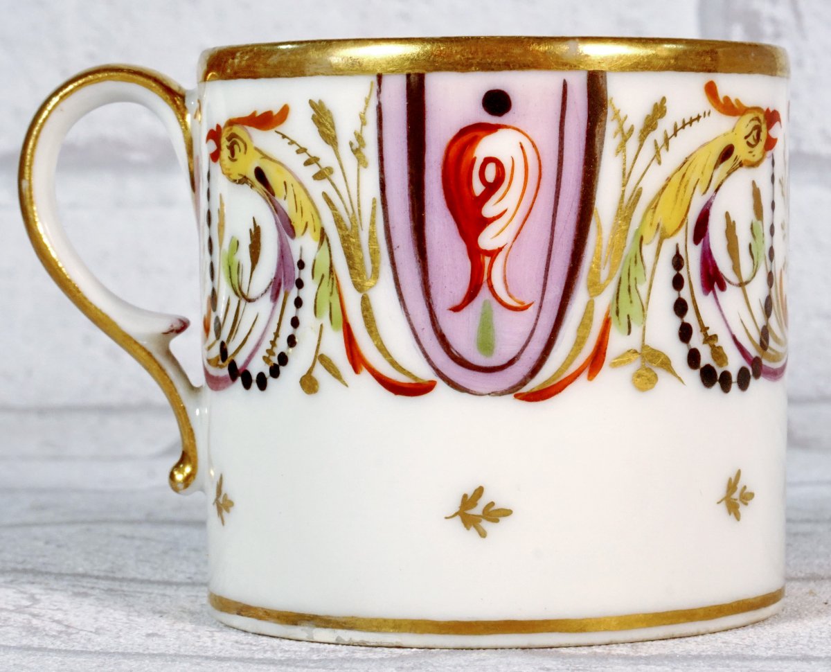 Cup And Saucer - France  - Attributed To  Paris Porcelain - Directoire-consulate Period-photo-1
