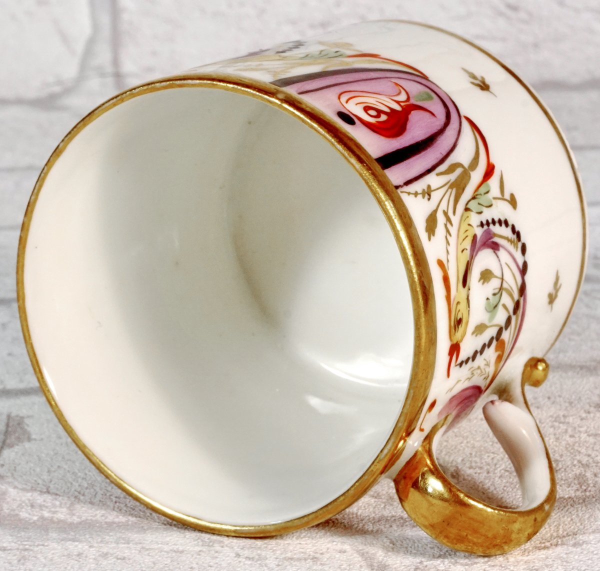 Cup And Saucer - France  - Attributed To  Paris Porcelain - Directoire-consulate Period-photo-3