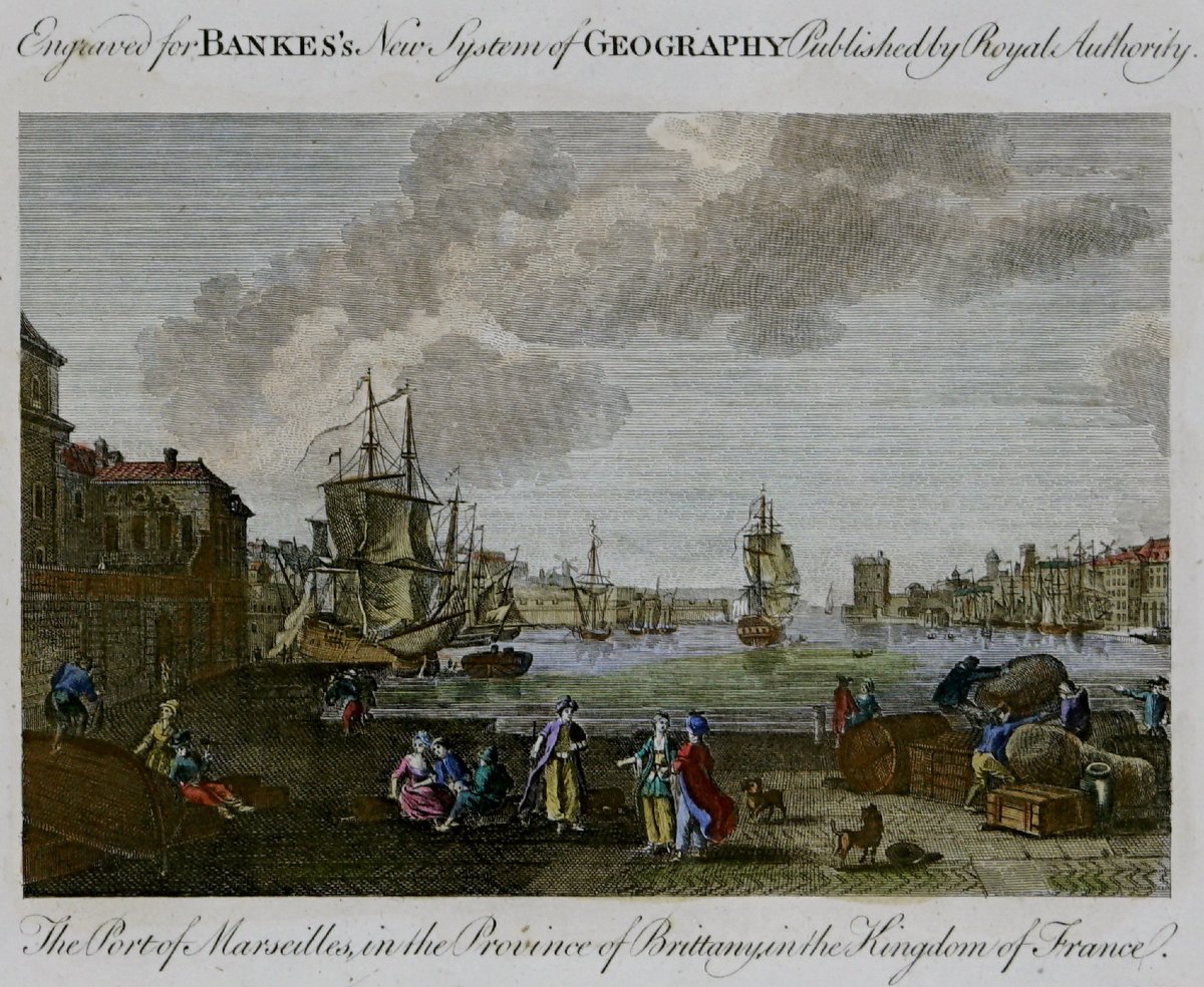 Engraving Of The Port Of Marseille - 18th Century-photo-3