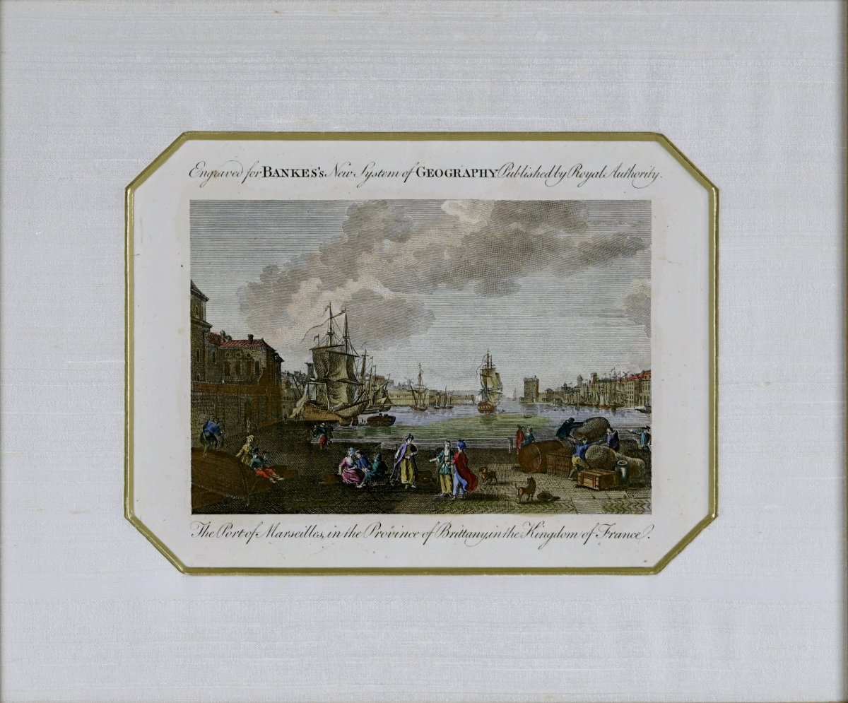 Engraving Of The Port Of Marseille - 18th Century-photo-4