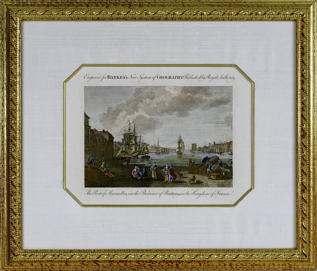 Engraving Of The Port Of Marseille - 18th Century