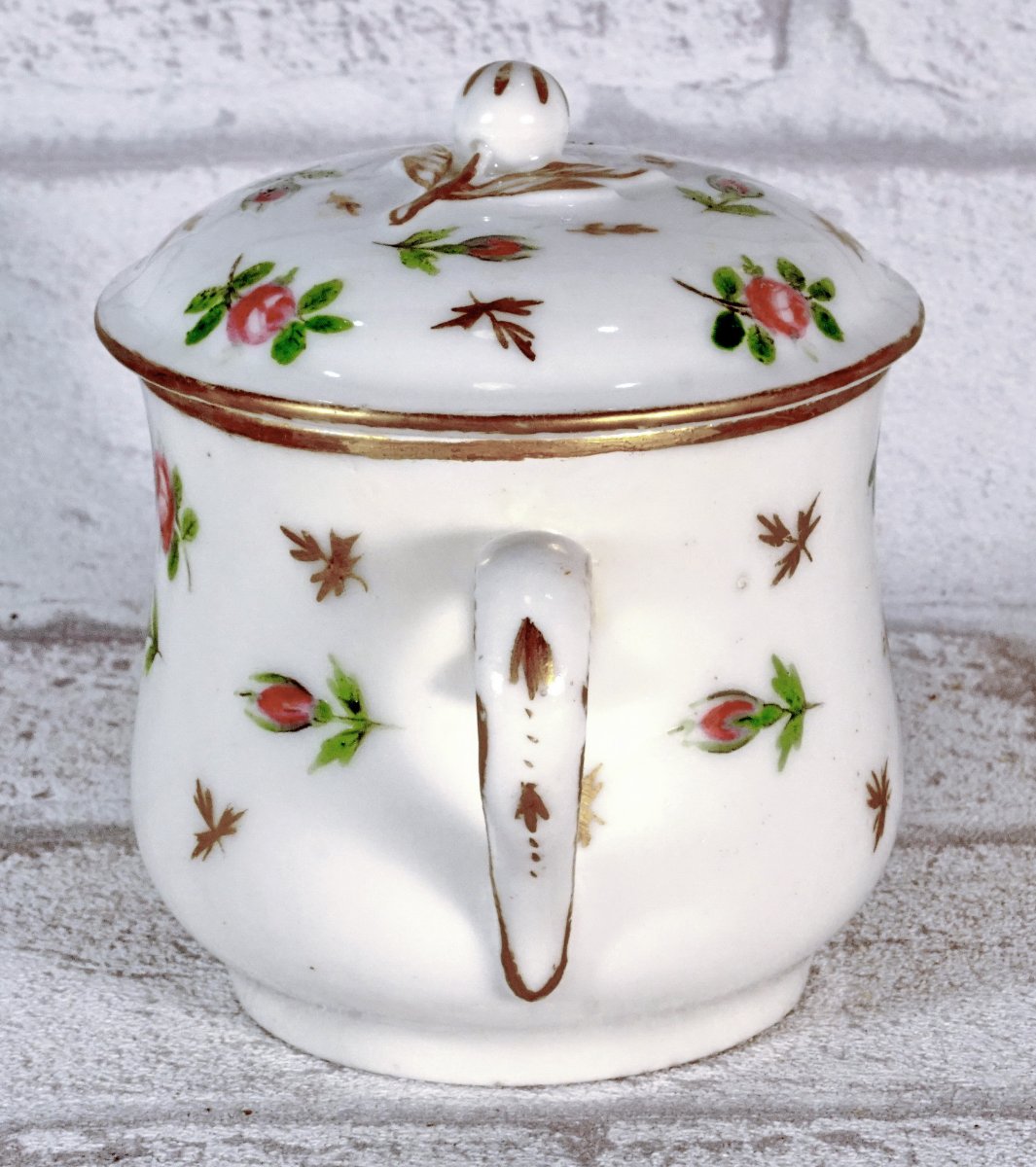  Porcelain Cream Jar Or Juice Jar From The Locré Manufactory - Paris - 18th Century-photo-2