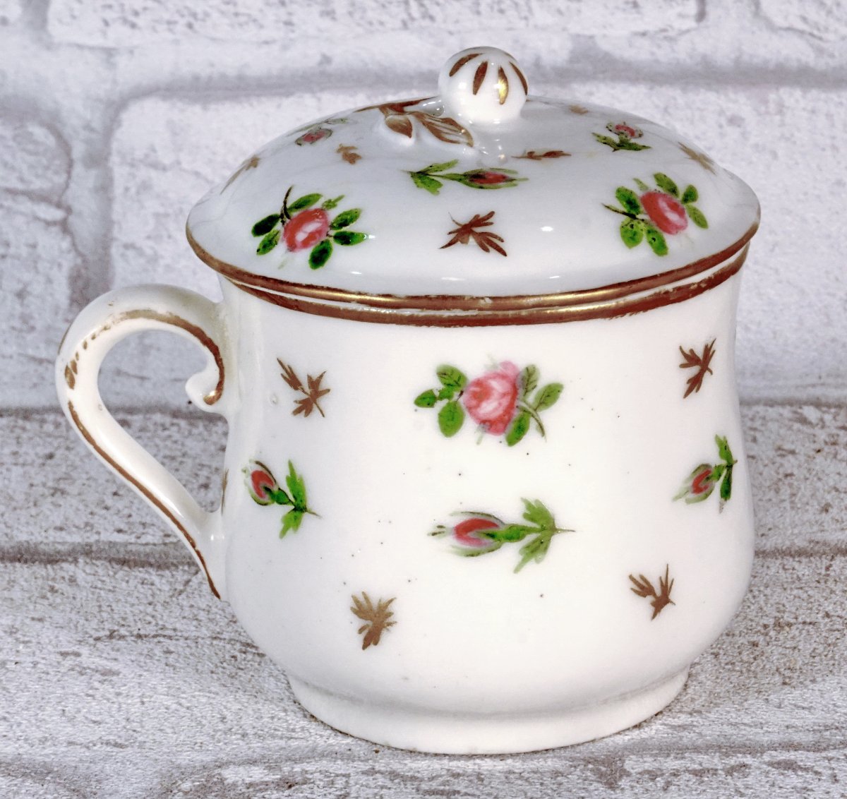  Porcelain Cream Jar Or Juice Jar From The Locré Manufactory - Paris - 18th Century-photo-3