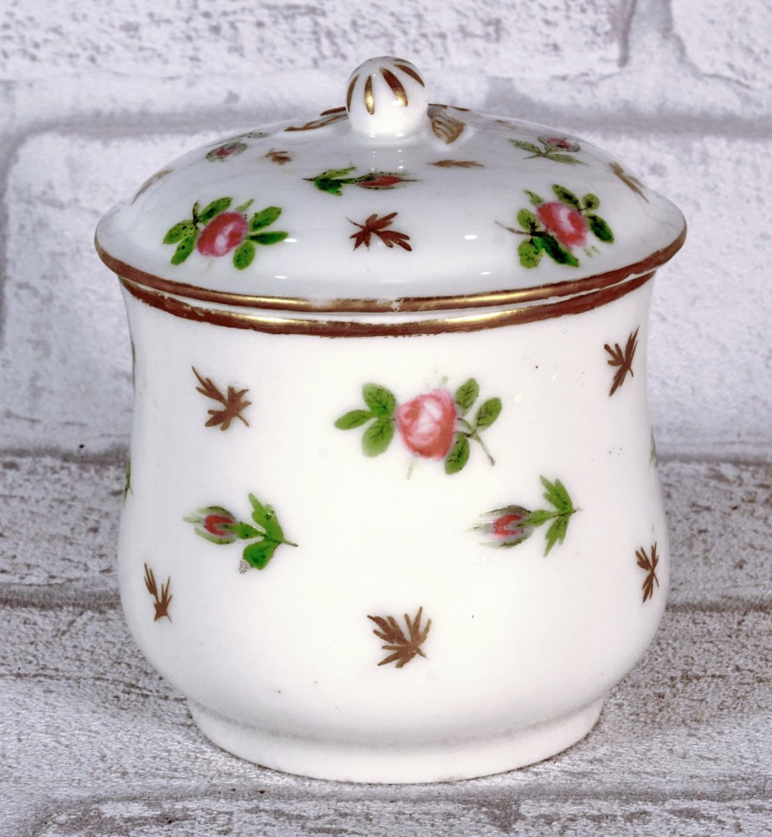  Porcelain Cream Jar Or Juice Jar From The Locré Manufactory - Paris - 18th Century-photo-4