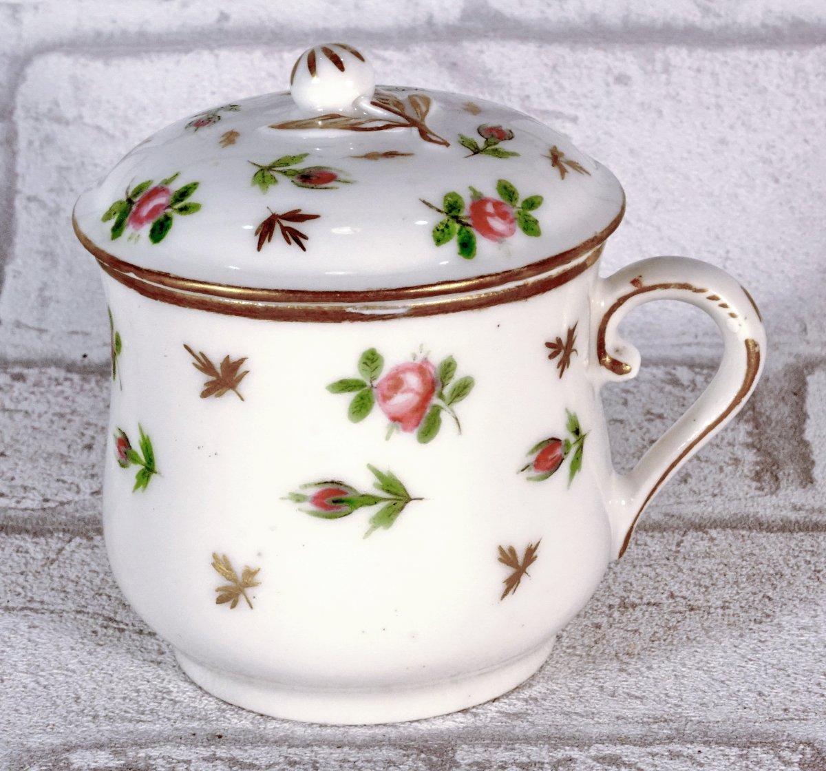  Porcelain Cream Jar Or Juice Jar From The Locré Manufactory - Paris - 18th Century-photo-4