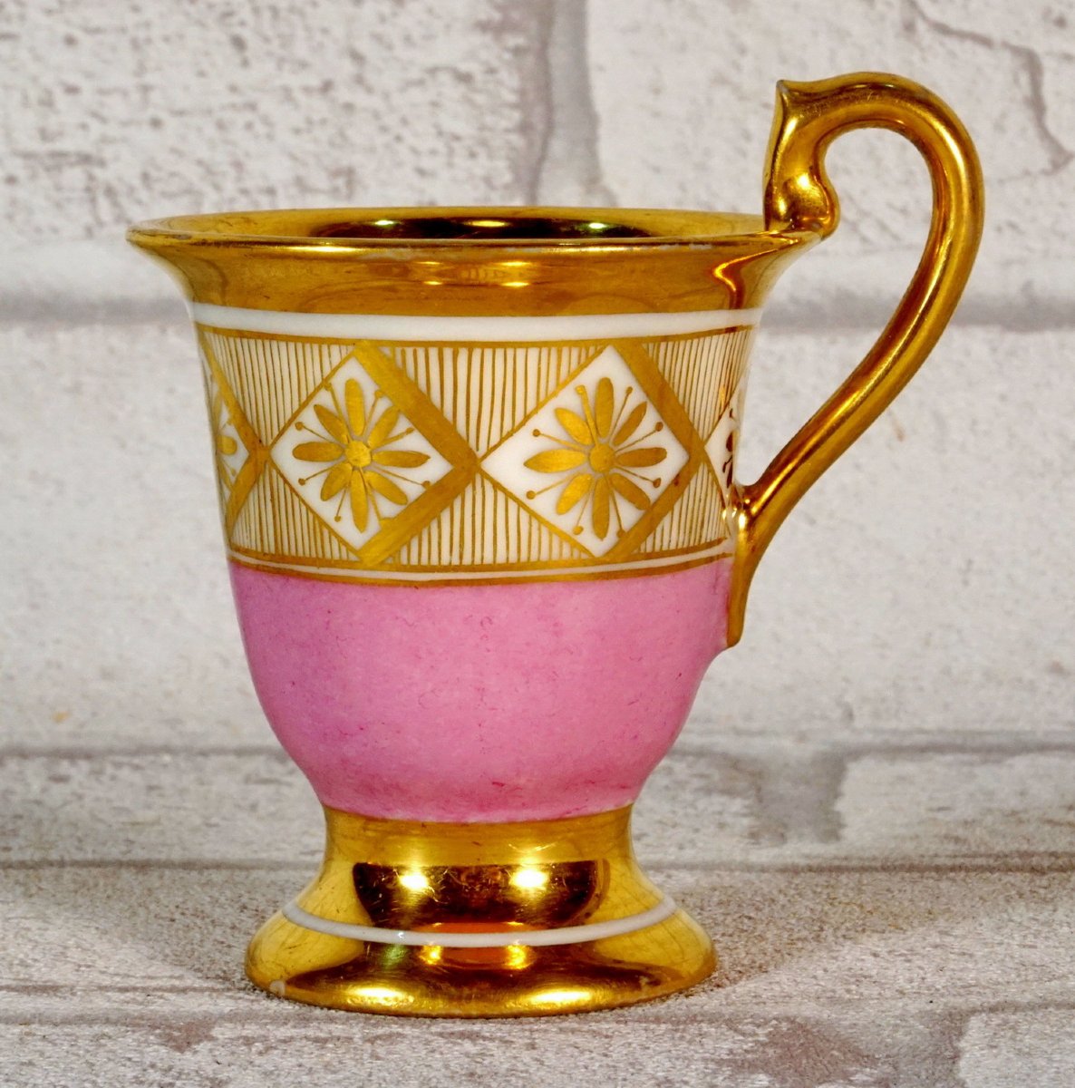 Tasse Miniature et sa Soucoupe en Porcelaine de Paris - Manufacture de DARTE - Ep. Début XIXe-photo-3