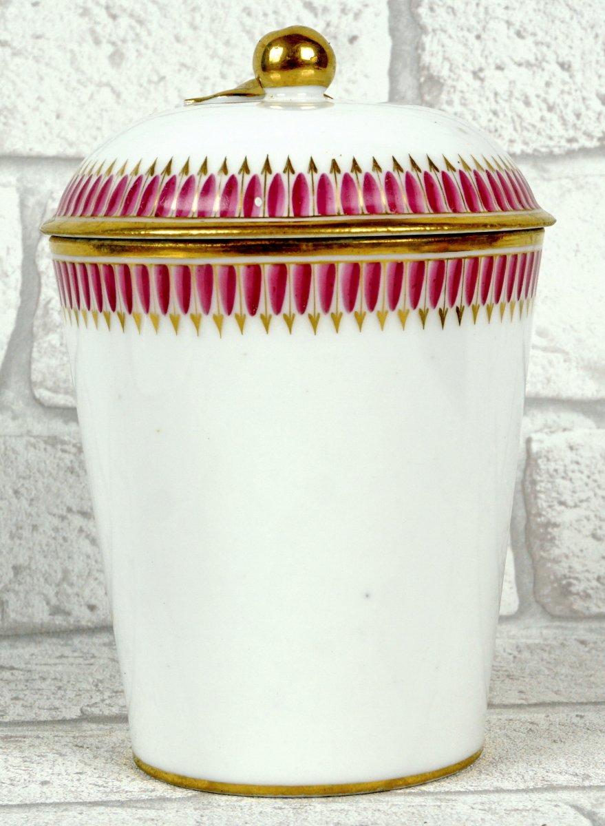 Tasse Trembleuse Couverte Et Sa Soucoupe En Porcelaine De Paris  - Ep. Fin XVIIIe-photo-2