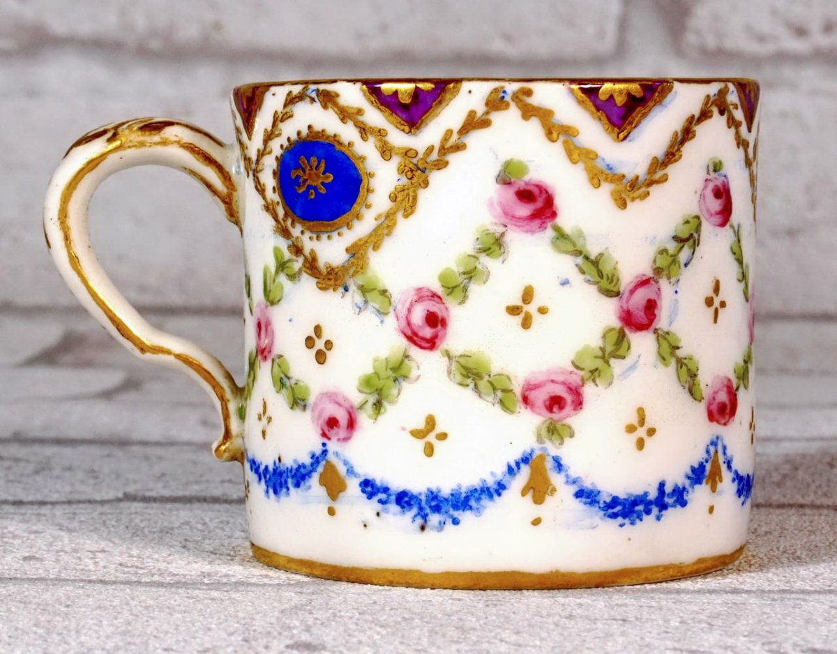 TASSE et sa SOUCOUPE (4e Grandeur) En Porcelaine Tendre de SEVRES - Ep. XVIIIe - Louis XVI-photo-1