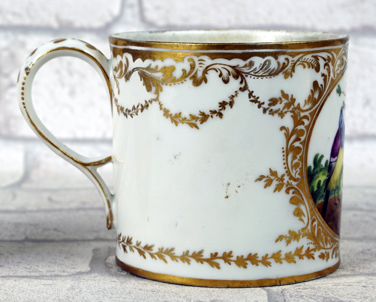 GRANDE TASSE à CHOCOLAT en porcelaine de PARIS - Manufacture du DUC D'ANGOULEME - Ep. XVIIIe-photo-1