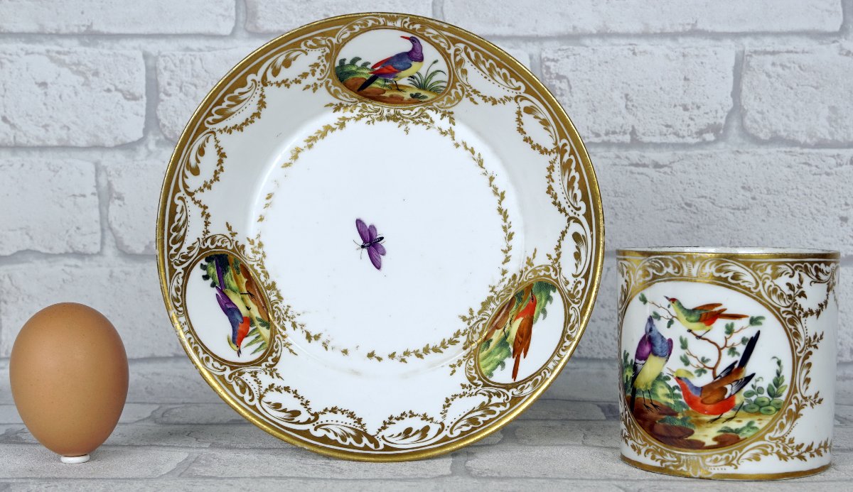 GRANDE TASSE à CHOCOLAT en porcelaine de PARIS - Manufacture du DUC D'ANGOULEME - Ep. XVIIIe-photo-4