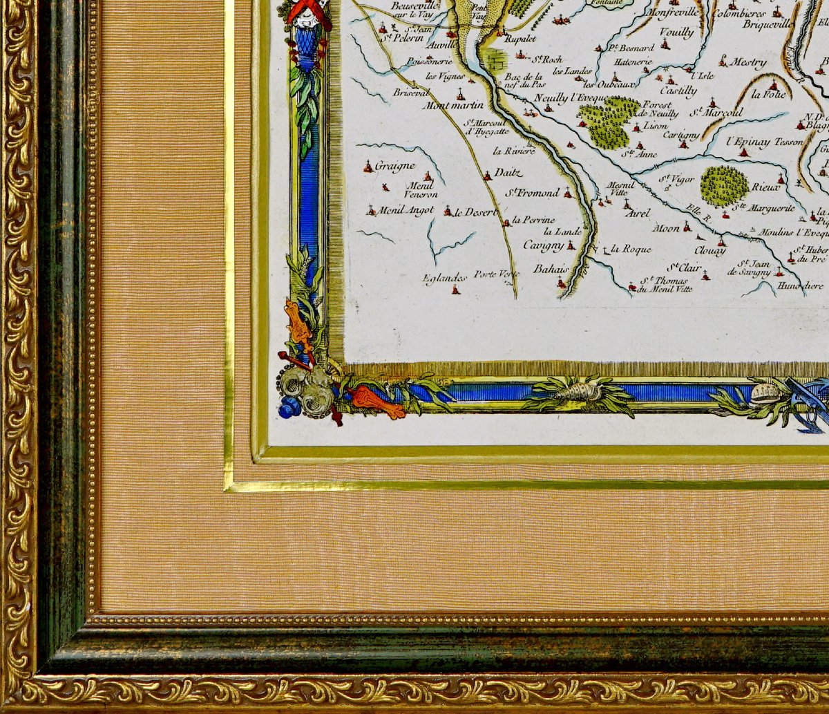 Nautical Map - "part Of Normandy - From The Passage Du Vey To Port-en-bessin - 18th Century"  -photo-2