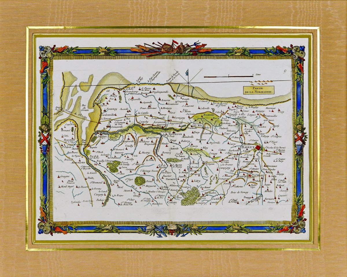 Nautical Map - "part Of Normandy - From The Passage Du Vey To Port-en-bessin - 18th Century"  -photo-4
