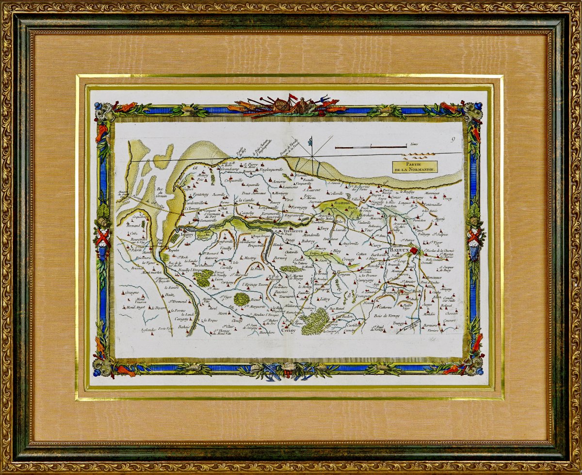 Nautical Map - "part Of Normandy - From The Passage Du Vey To Port-en-bessin - 18th Century"  