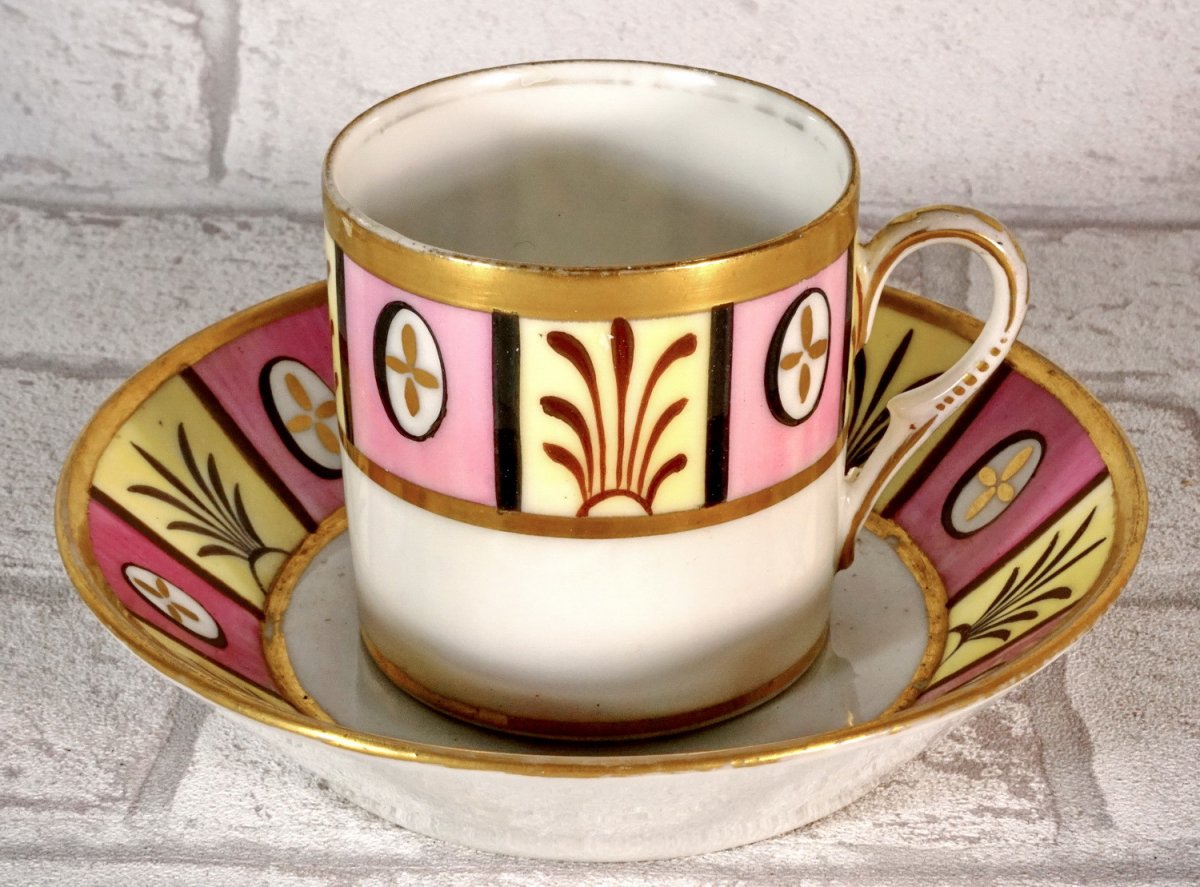 Paris Porcelain Cup And Saucer - Early Nineteenth Ep.-photo-5