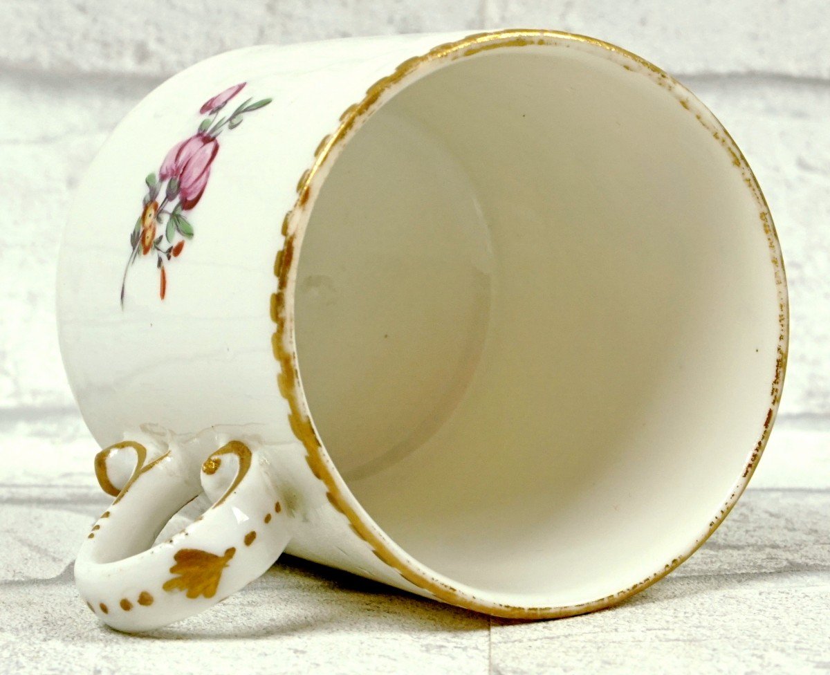 Tasse Et Sa Soucoupe En Porcelaine De Locre - Ep. XVIIIe-photo-1