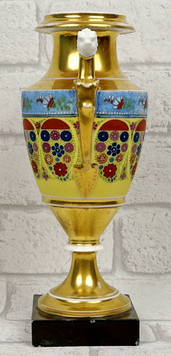 Vase Balustre En Porcelaine De Paris - Ep. Début XIXe-photo-2