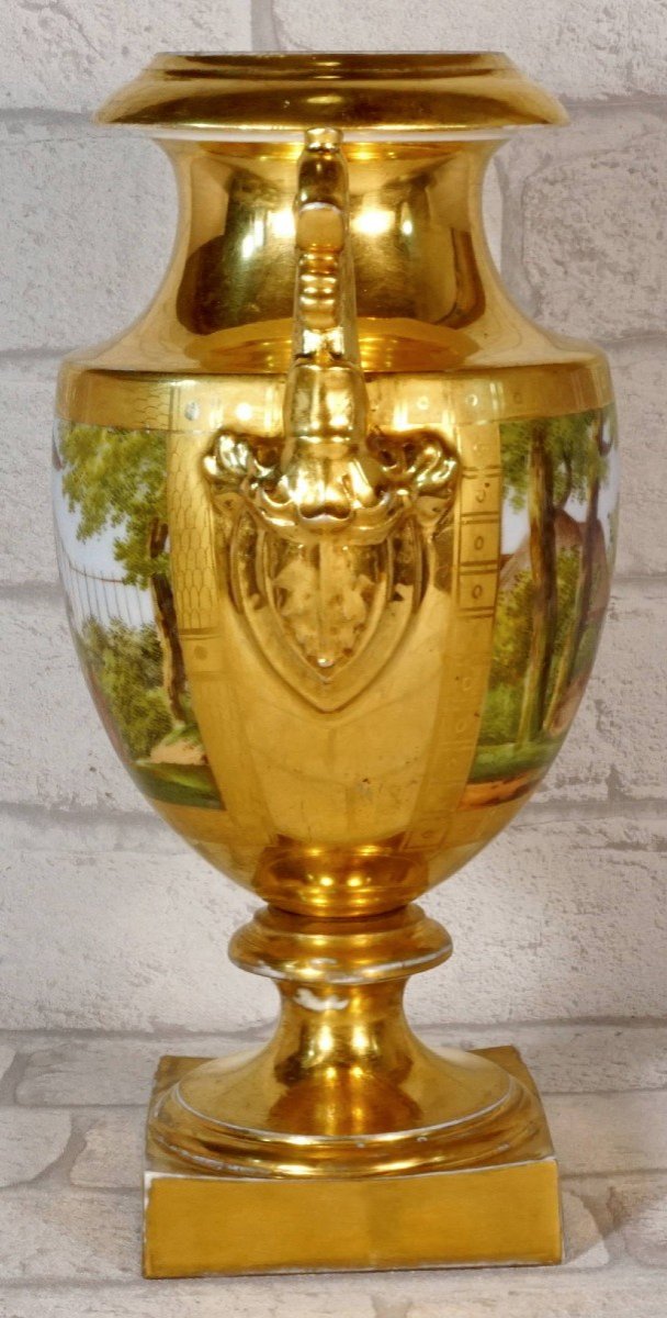 Vase Balustre En Porcelaine De Paris - Ep. Début XIXe-photo-1