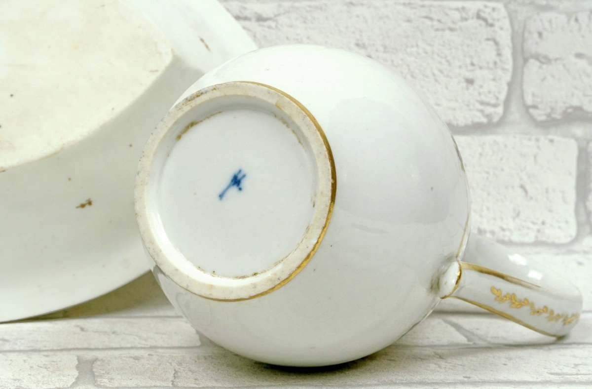 Water Pitcher And Its Basin In Paris Porcelain - Manufacture De Locre - Ep. XVIIIth-photo-6