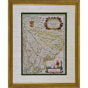 Gravure -  CARTE DE LA PRINCIPAUTE DE BEARN (SUD OUEST) Par J.  BLAEU - Ep. XVIIe (CIRCA 1640)