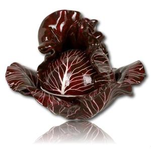 Trompe l'Oeil Box In The Shape Of A Red Chou In Porcelain By Didier Gardillou