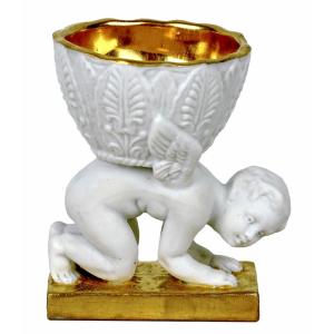 Coquetier In Porcelain Of Paris - Manufacture Of Dagoty - Ep. Empire