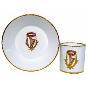 Rare Litron Cup And Saucer - Royal Sèvres Porcelain Manufactory – 18th Century – Louis XVI